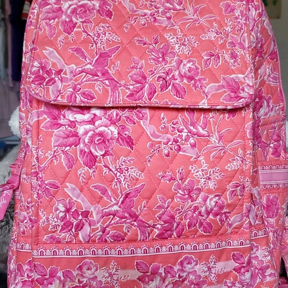 Vera Bradley Large Pink and Coral Backpack main image 13